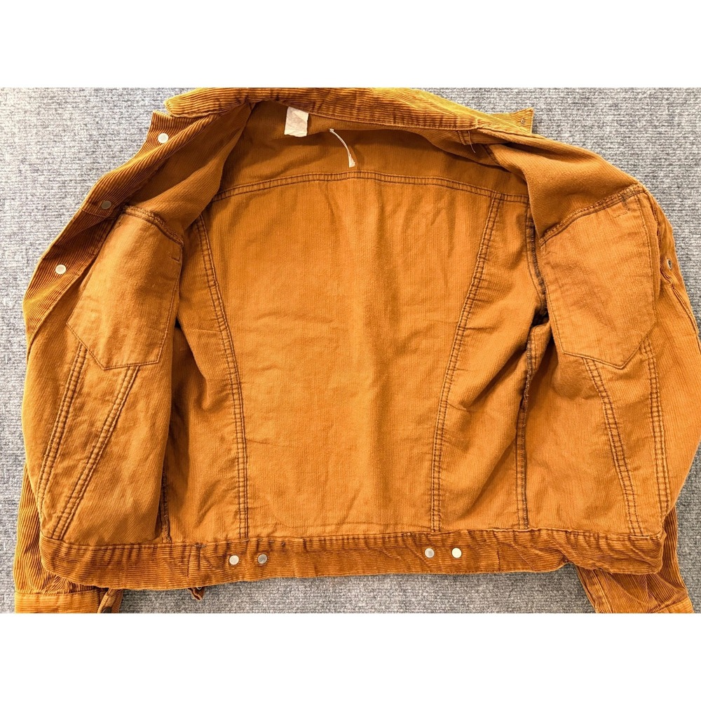 Vintage Levi's Women's Corduroy Trucker Jacket Size S Brown Tan Button Front - Picture 7 of 16